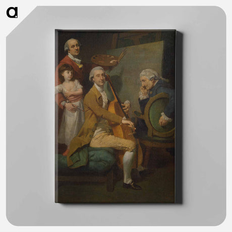 アートパネル-Self-Portrait with His Daughter Maria Theresa, James Cervetto, and Giacobbe Cervetto
 - イェール大学アートギャラリー Canvas.