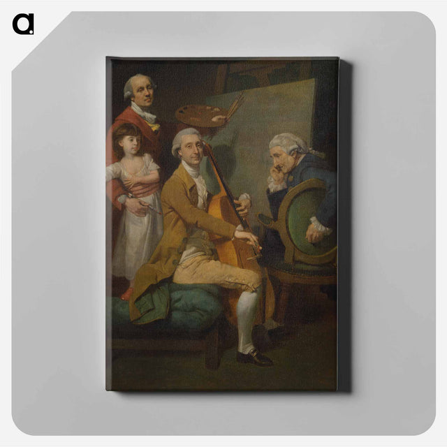 アートパネル-Self-Portrait with His Daughter Maria Theresa, James Cervetto, and Giacobbe Cervetto
 - イェール大学アートギャラリー Canvas.