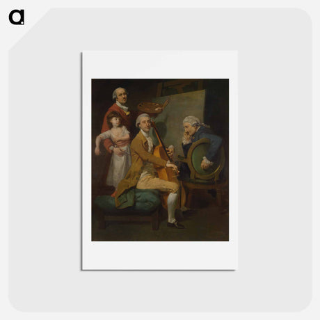 アートポストカード-Self-Portrait with His Daughter Maria Theresa, James Cervetto, and Giacobbe Cervetto
 - イェール大学アートギャラリー Postcard.