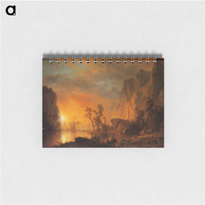 アートメモ帳-Sunset in the Rockies - アルバート ビアスタット Memo.