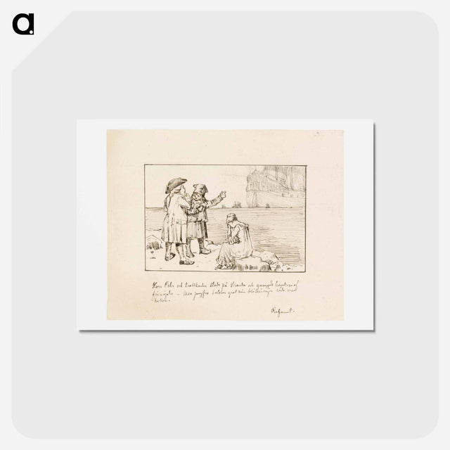 アートポストカード-Illustration of the refanut fairy tale - アルバート エーデルフェルト Postcard.