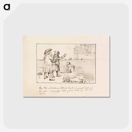 アートポストカード-Illustration of the refanut fairy tale - アルバート エーデルフェルト Postcard.