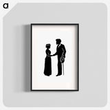 アートポスター-Michael's Crag Illustration: Handshake Silhouette
 - 大英図書館 Poster.