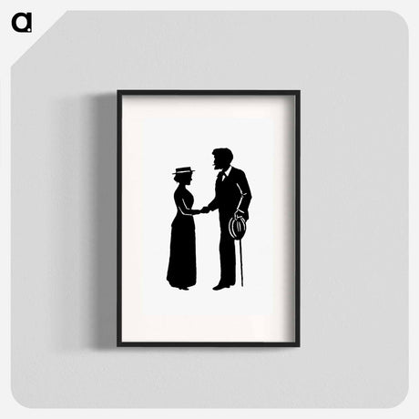 アートポスター-Michael's Crag Illustration: Handshake Silhouette
 - 大英図書館 Poster.