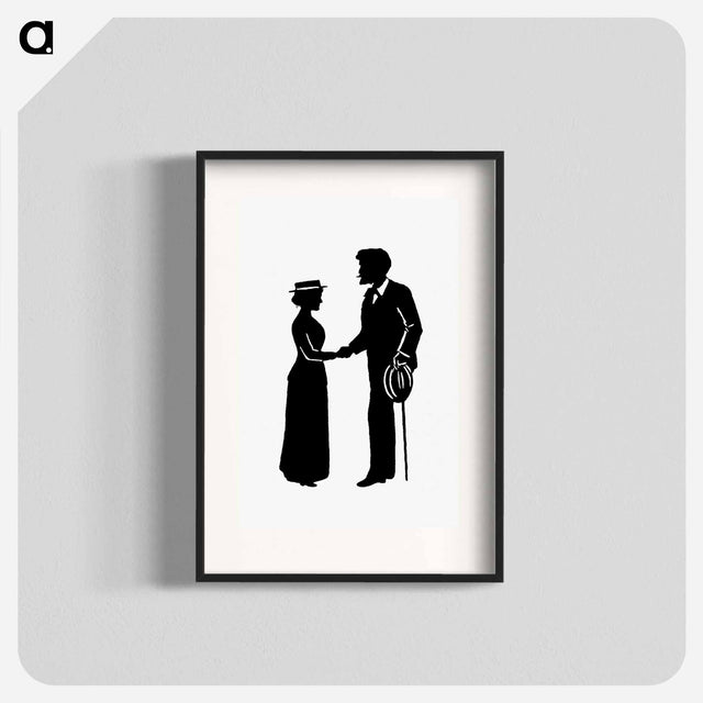 アートポスター-Michael's Crag Illustration: Handshake Silhouette
 - 大英図書館 Poster.