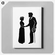 アートパネル-Michael's Crag Illustration: Handshake Silhouette
 - 大英図書館 Canvas.