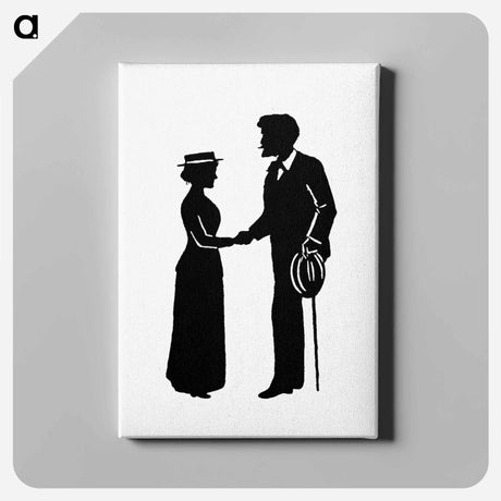 アートパネル-Michael's Crag Illustration: Handshake Silhouette
 - 大英図書館 Canvas.