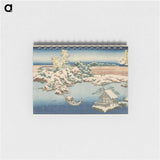 Snow on the Sumida River - 葛飾 北斎 Memo.