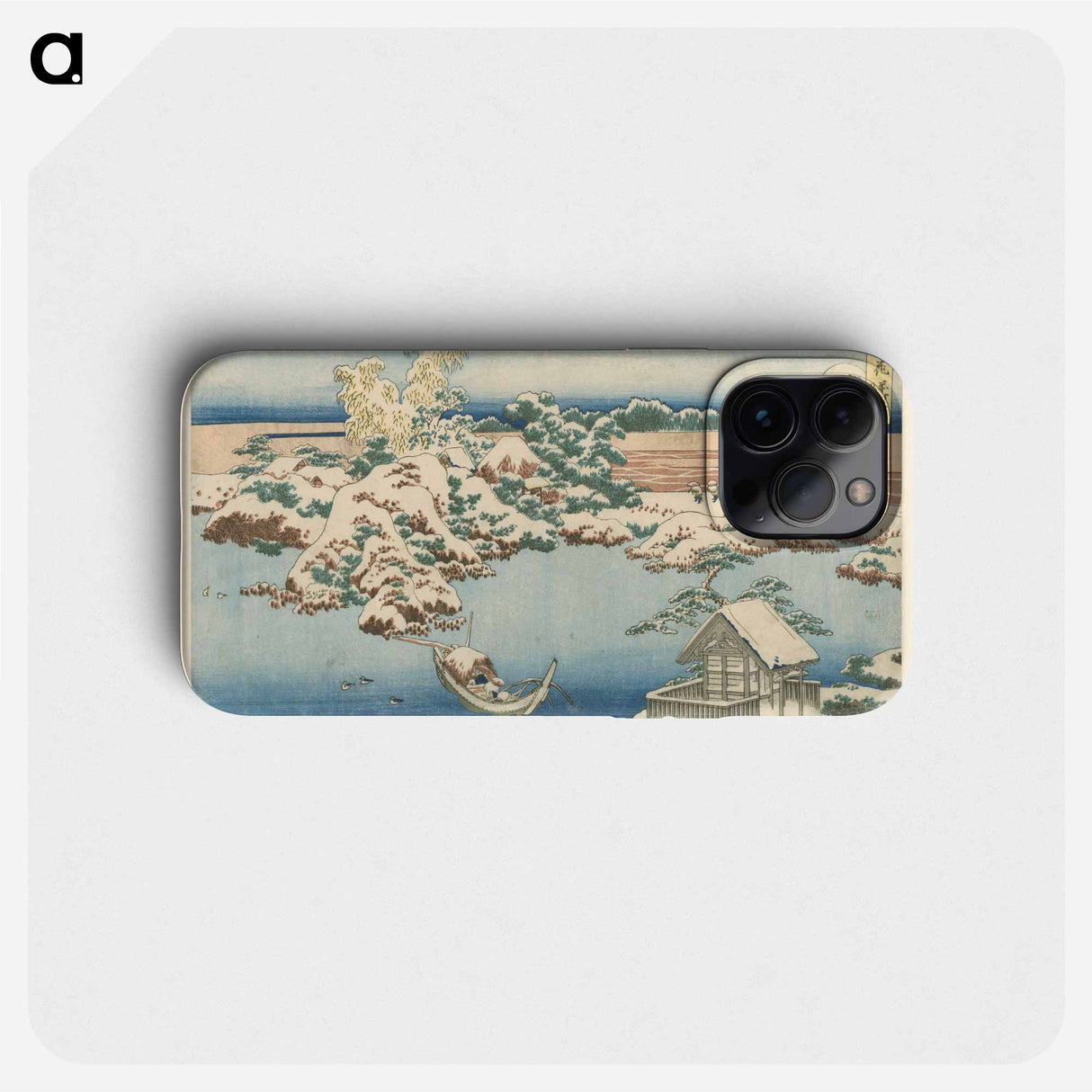 Snow on the Sumida River - Katsushika Hokusai Phone Case.