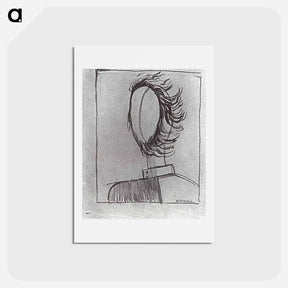 アートポストカード-Men's head - カジミール マレーヴィチ Postcard.