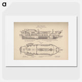 アートポスター-H.M.S. Beagle: Middle Section fore and aft, Upper Deck
 - 国立医学図書館 Poster.