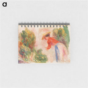 アートメモ帳-Woman Gathering Flowers - ピエール オーギュスト ルノワール Memo.