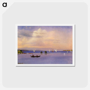 アートポストカード-On the Lake - アルバート ビアスタット Postcard.