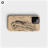 Reclining male nude - アーノルド ピーター ワイズ クビンチャン Phone Case.