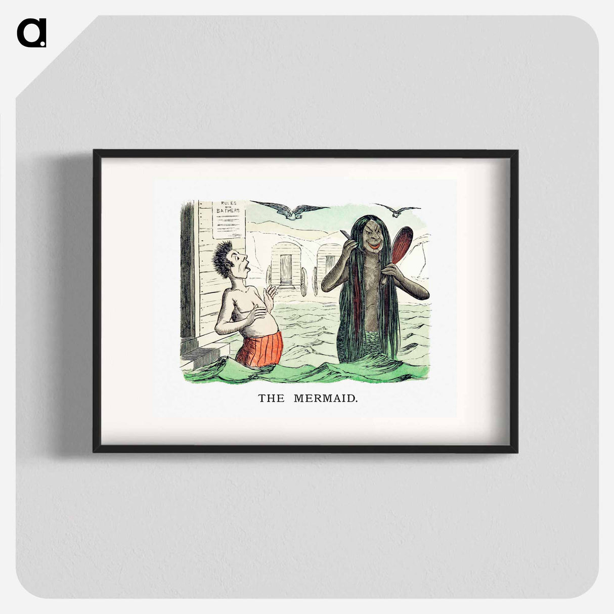 アートポスター-Mermaid from Un-Natural History Not Taught In Bored Schools
 - 大英図書館 Poster.