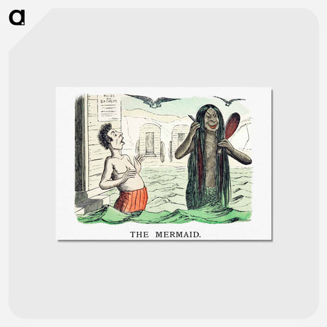 アートポストカード-Mermaid from Un-Natural History Not Taught In Bored Schools
 - 大英図書館 Postcard.