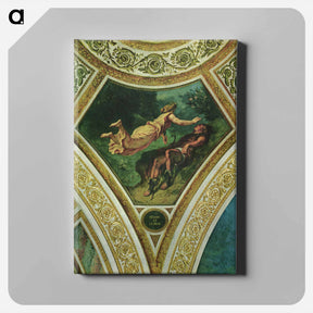 アートパネル-Hesiod and the Muse - ウジェーヌ ドラクロワ Canvas.