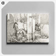 アートパネル-Standing cow with a blanket - ジャン ベルナール Canvas.