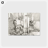 アートポストカード-Standing cow with a blanket - ジャン ベルナール Postcard.
