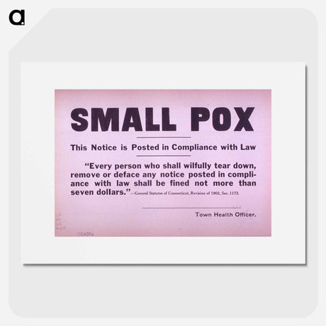 アートポスター-Small Pox Notice: Interior with Parrot Cages
 - 国立医学図書館 Poster.
