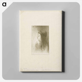 アートパネル-Frontispiece for Chevaleries sentimentales by Ferdinand Hérold - オディロン ルドン Canvas.