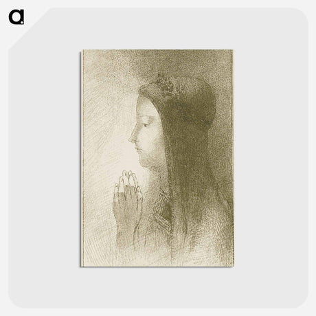 アートポストカード-Frontispiece for Chevaleries sentimentales by Ferdinand Hérold - オディロン ルドン Postcard.