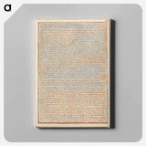 Jerusalem, Plate 56, "Then Los heaved...." - ウィリアム ブレイク Canvas.