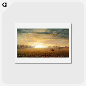 アートポストカード-Sunset of the Prairies - アルバート ビアスタット Postcard.