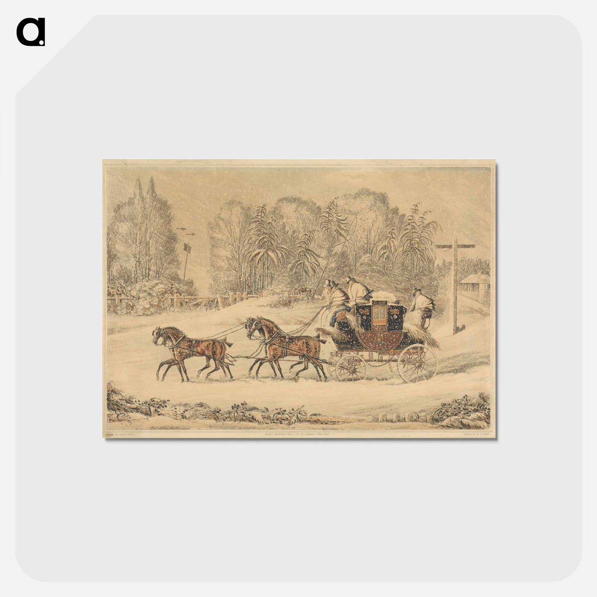アートポストカード-The Mail Coach in a Storm of Snow
 - イェール大学アートギャラリー Postcard.
