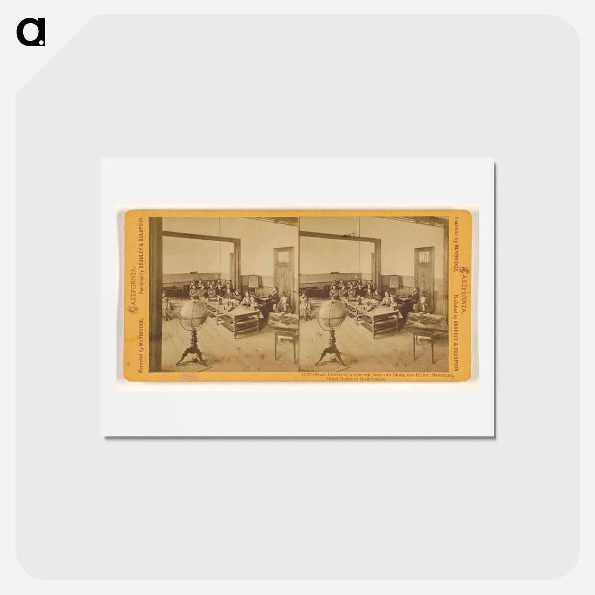 アートポストカード-Blind Pupils at their Studies
 - エドワード マイブリッジ Postcard.