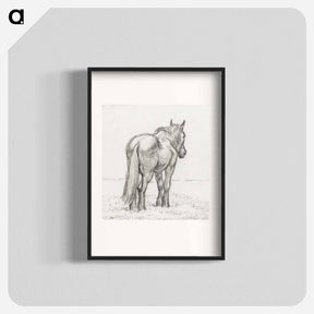 アートポスター-Standing horse - ジャン ベルナール Poster.