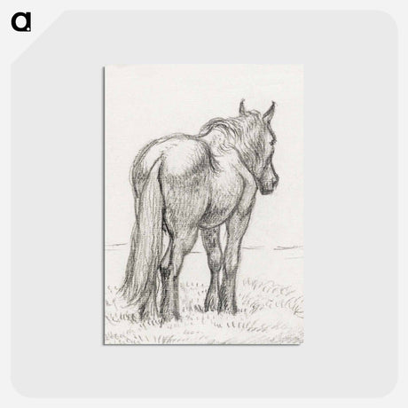 アートポストカード-Standing horse - ジャン ベルナール Postcard.