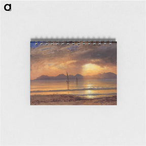 アートメモ帳-Sunset over a Mountain Lake - アルバート ビアスタット Memo.