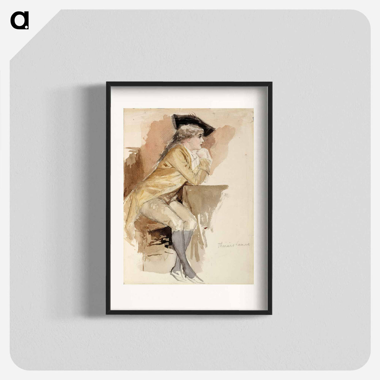 Thérèse lainville dressed as in the 18th century - アルバート エーデルフェルト Poster.