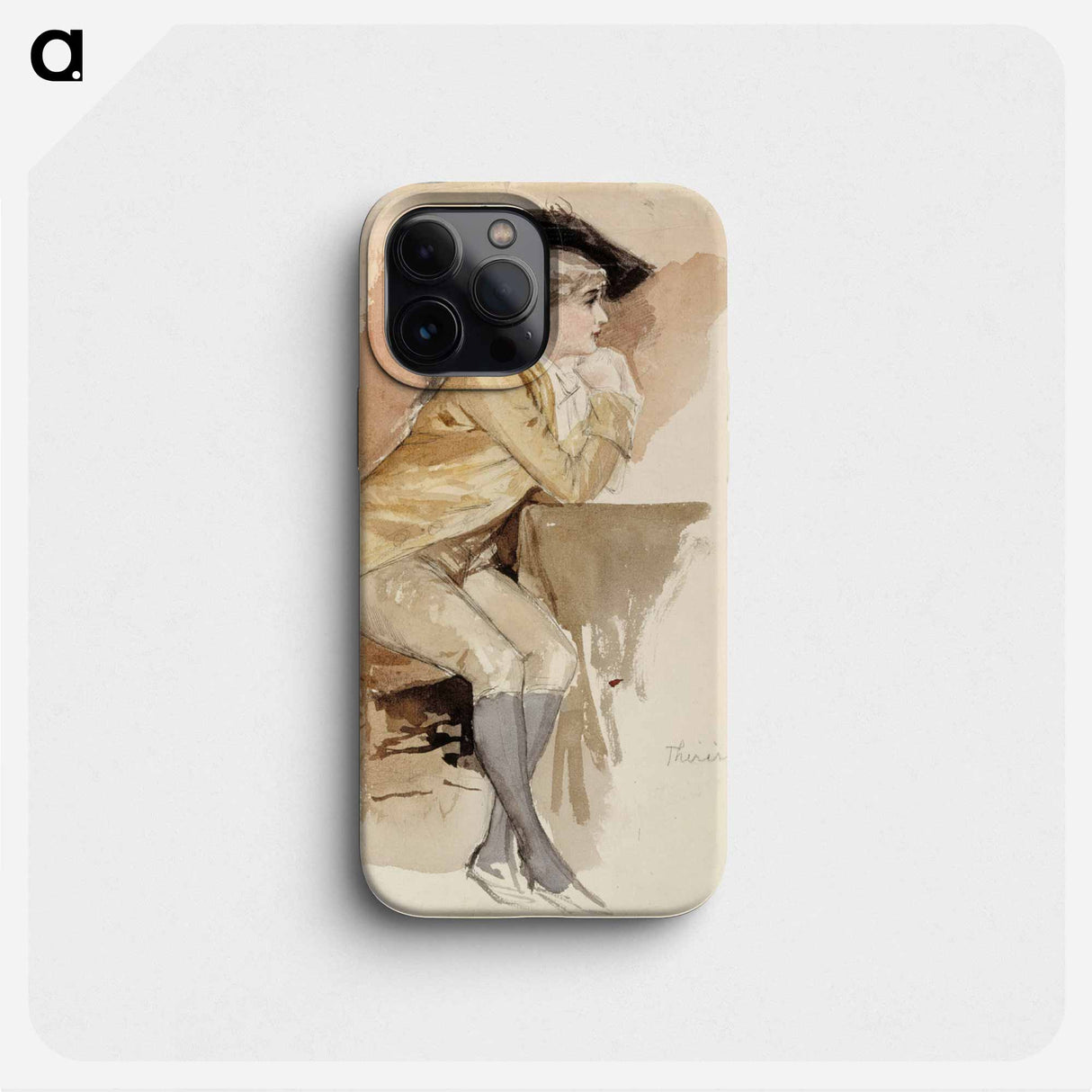 Thérèse lainville dressed as in the 18th century - アルバート エーデルフェルト Phone Case.