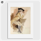Thérèse lainville dressed as in the 18th century - アルバート エーデルフェルト Poster.