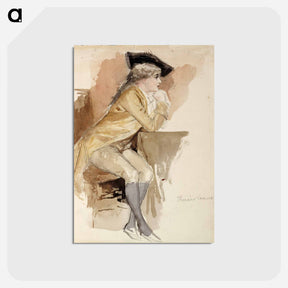 アートポストカード-Thérèse lainville dressed as in the 18th century - アルバート エーデルフェルト Postcard.