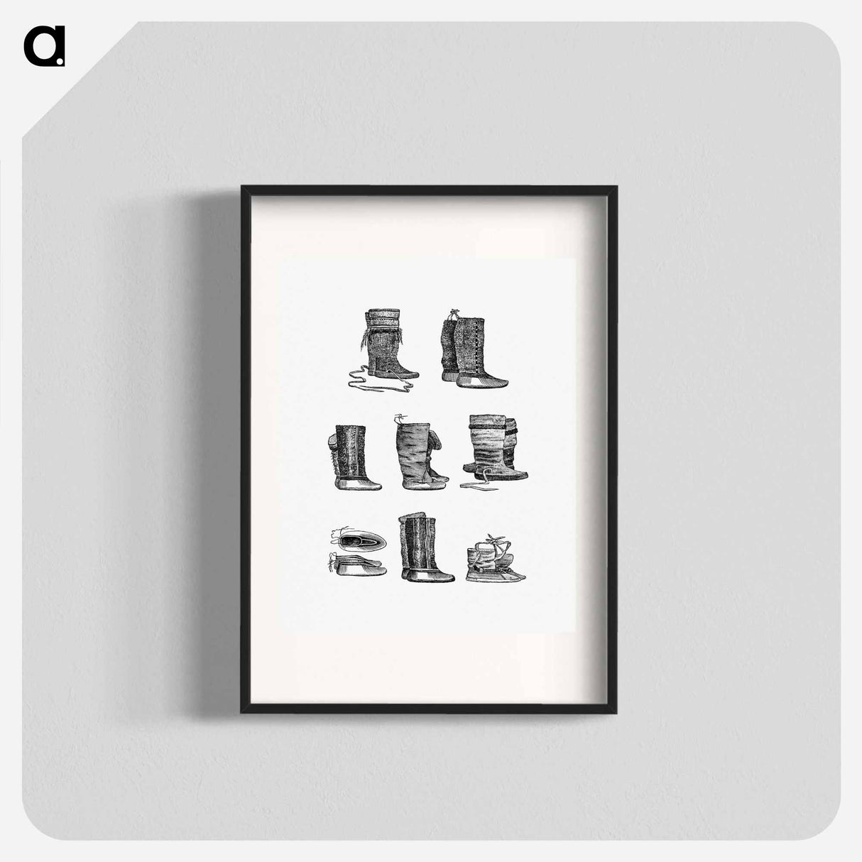 アートポスター-Eskimo Boots and Shoes of Different Ornaments
 - 大英図書館 Poster.