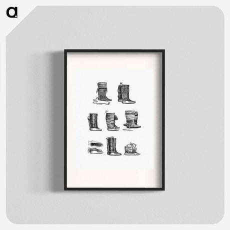 アートポスター-Eskimo Boots and Shoes of Different Ornaments
 - 大英図書館 Poster.
