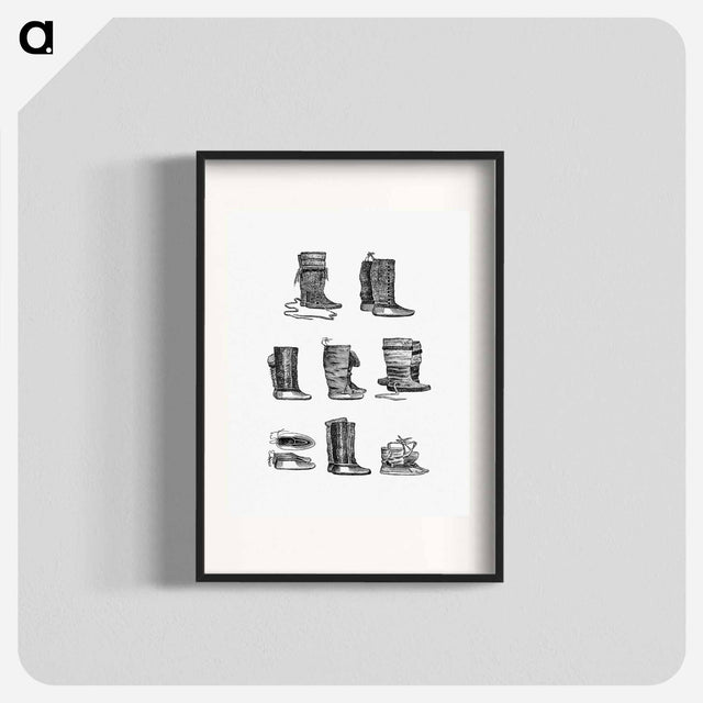 アートポスター-Eskimo Boots and Shoes of Different Ornaments
 - 大英図書館 Poster.