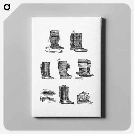 アートパネル-Eskimo Boots and Shoes of Different Ornaments
 - 大英図書館 Canvas.