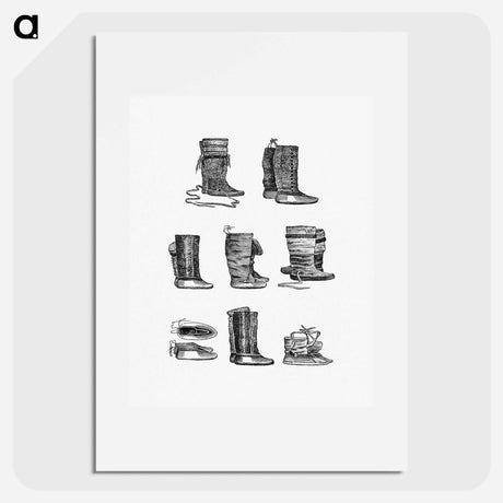 アートポスター-Eskimo Boots and Shoes of Different Ornaments
 - 大英図書館 Poster.