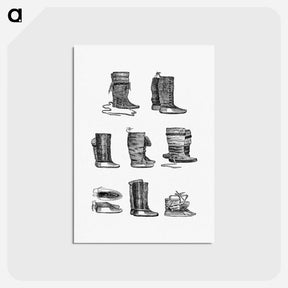 アートポストカード-Eskimo Boots and Shoes of Different Ornaments
 - 大英図書館 Postcard.