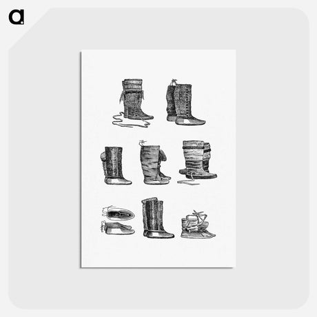 アートポストカード-Eskimo Boots and Shoes of Different Ornaments
 - 大英図書館 Postcard.