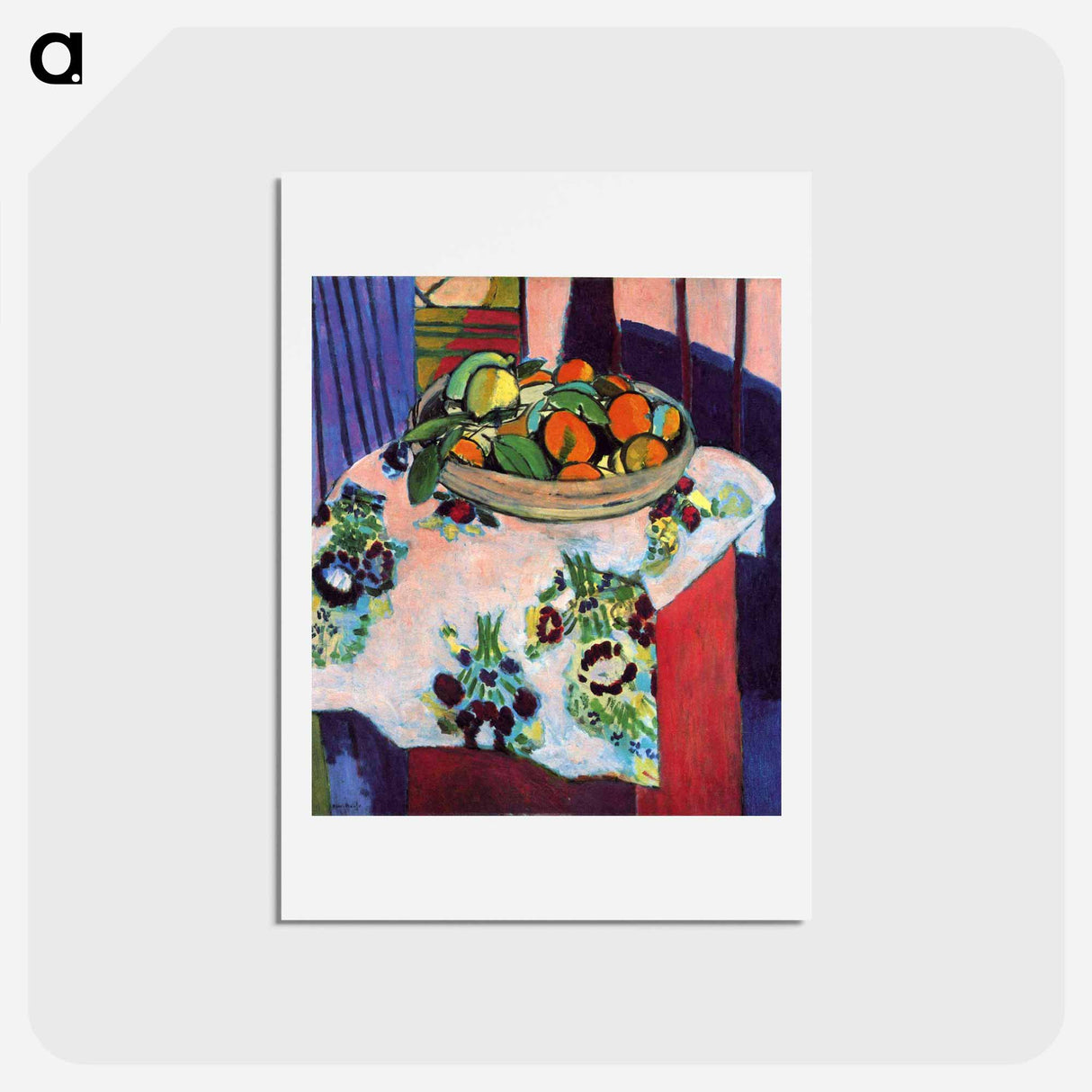 アートポストカード-Basket with Oranges - アンリ マティス Postcard.