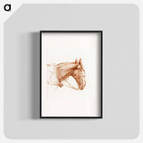 Head of a horse with blinkers - ジャン ベルナール Poster.