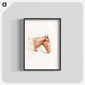 アートポスター-Head of a horse with blinkers - ジャン ベルナール Poster.