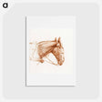 アートポストカード-Head of a horse with blinkers - ジャン ベルナール Postcard.