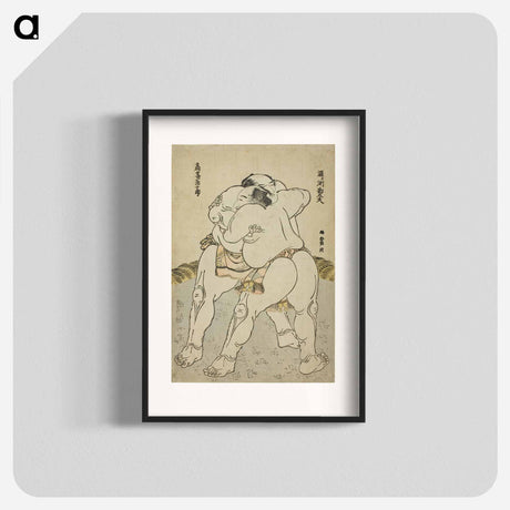アートポスター-Hokusai's sumo wrestler - 葛飾 北斎 Poster.