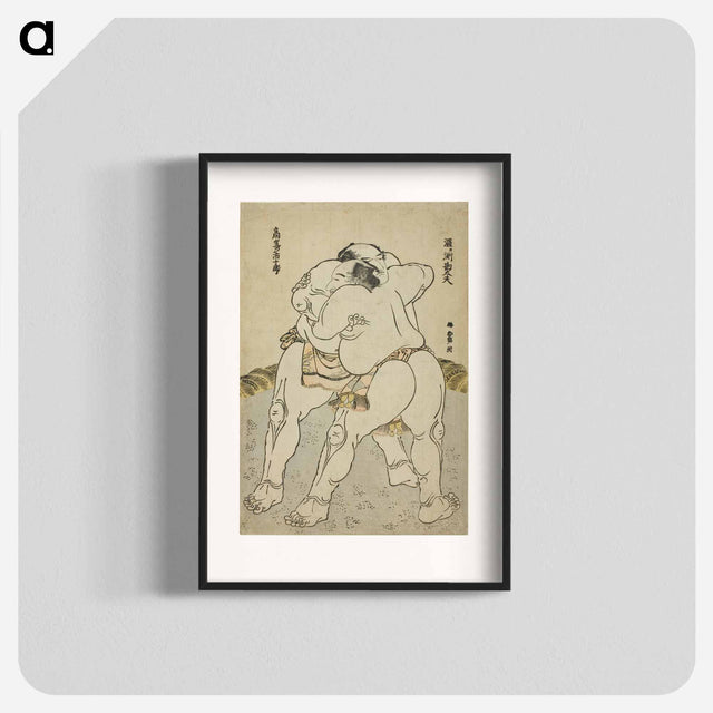アートポスター-Hokusai's sumo wrestler - 葛飾 北斎 Poster.